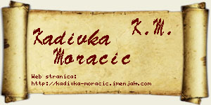 Kadivka Moračić vizit kartica